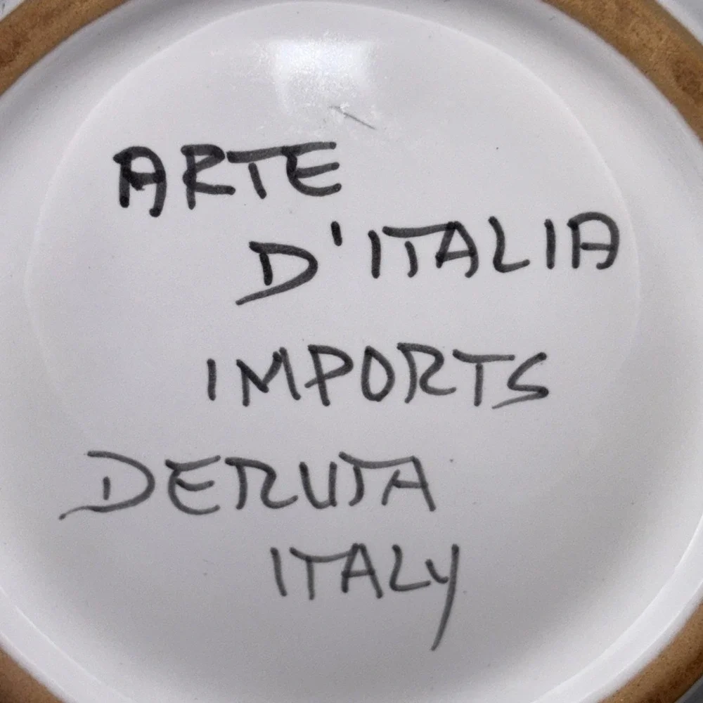 Deruta Arte‎ D'Italia Imports Hand Painted Spoon Rest Made in Italy EUC